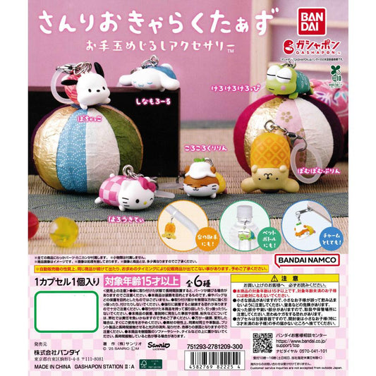 Gacha Gacha Capsule Toy | Sanrio Characters Tedama Mejirushi Accessories (6 Types)