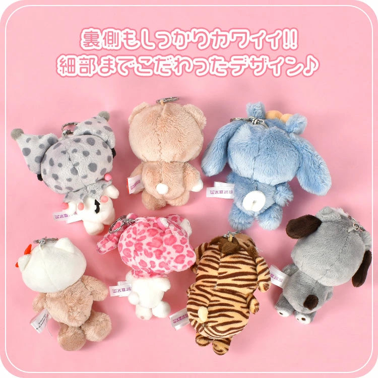 NICI x Sanrio | Sanrio Mascot Keyring - Love Bear x Hello Kitty