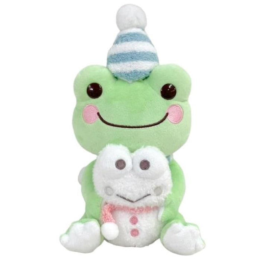Sanrio | Kerokero Keroppi x Pickles the Frog Snowman Pickles Small Plush Toy