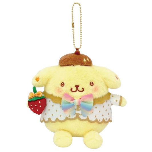 Sanrio | Sanrio Characters 50th Anniversary Strawberry News Mascot Holder - Ichigo Shimbun Pompompurin
