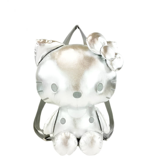 Sanrio | Hello Kitty Plush Backpack - Metallic Sliver