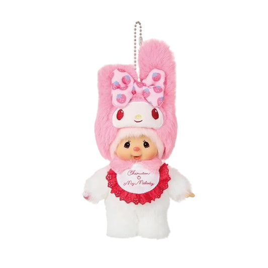 Monchhichi | Sanrio Characters My Melody x Chimutan Plush Keychain
