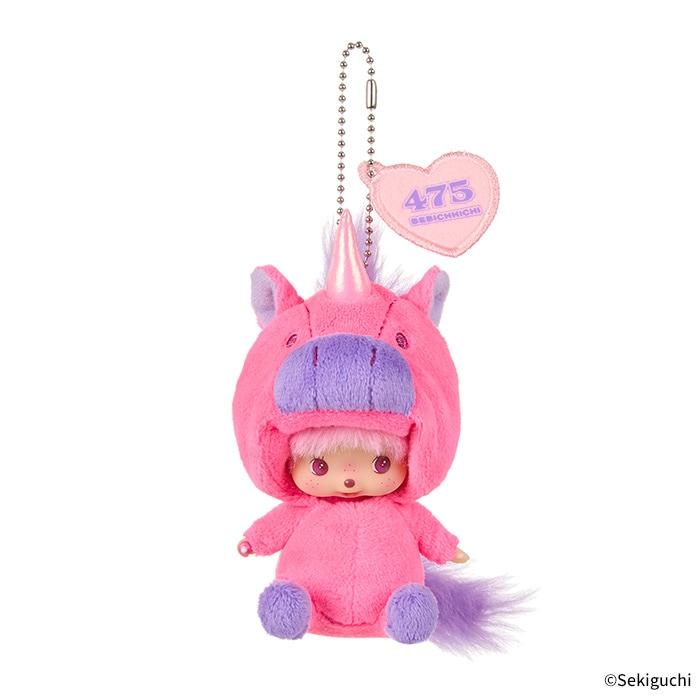 Monchhichi | Shinako x Monchhichi Bebichhichi SS Big Face Keychain - Vanilla Unicorn