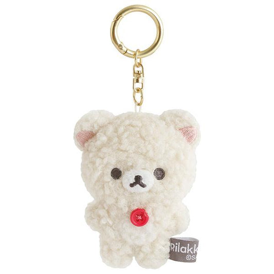 San-X | Rilakkuma BASIC RILAKKUMA Fluffy Hanging Plush Toy - Korilakkuma MV47301