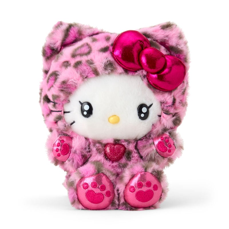 Sanrio | Sanrio Leopard Gal Cat Design Series Plush Toy - Hello Kitty Pink