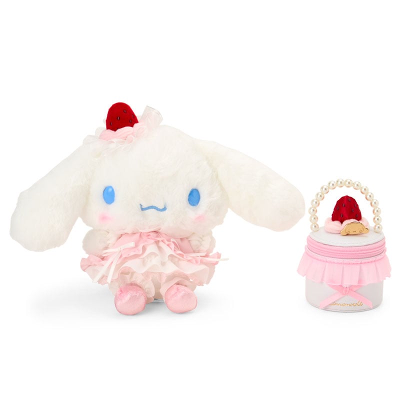 Sanrio | Sanrio Strawberry Whipped Cake Plush Toy & Accessory Case Set - Cinnamoroll
