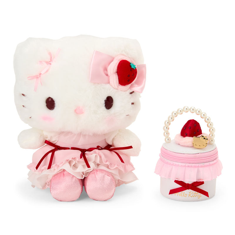 Sanrio | Sanrio Strawberry Whipped Cake Plush Toy & Accessory Case Set - Hello Kitty