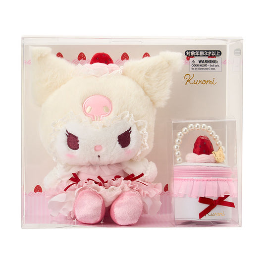 Sanrio | Sanrio Strawberry Whipped Cake Plush Toy & Accessory Case Set - Kuromi